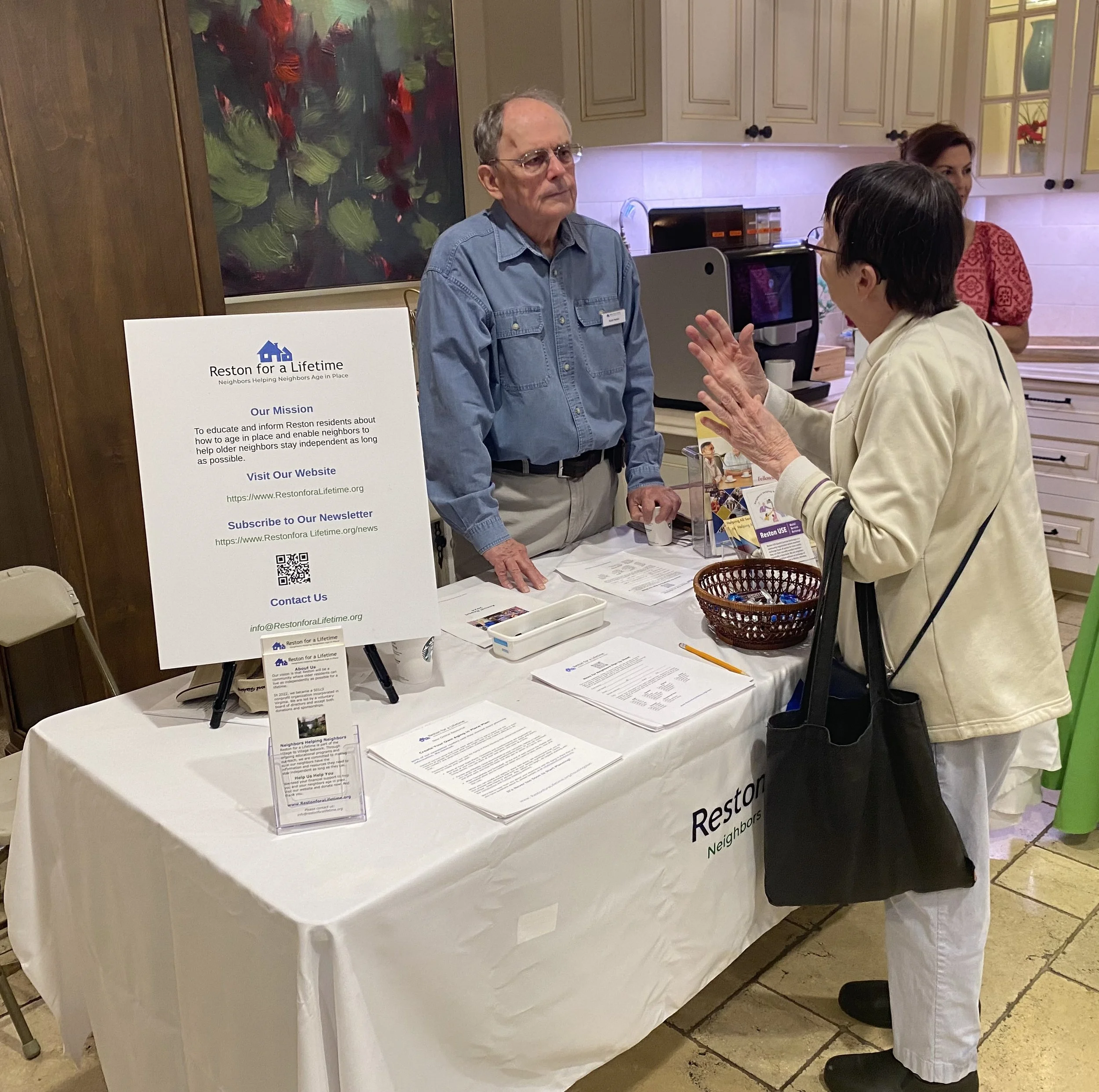 Reston for a Lifetime table at health fair.