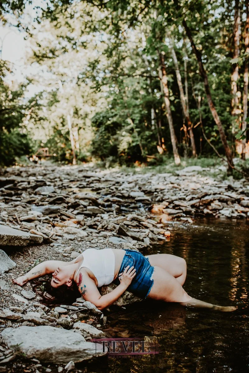 Plus Size Boudoir Outdoor Creek Cincinnati