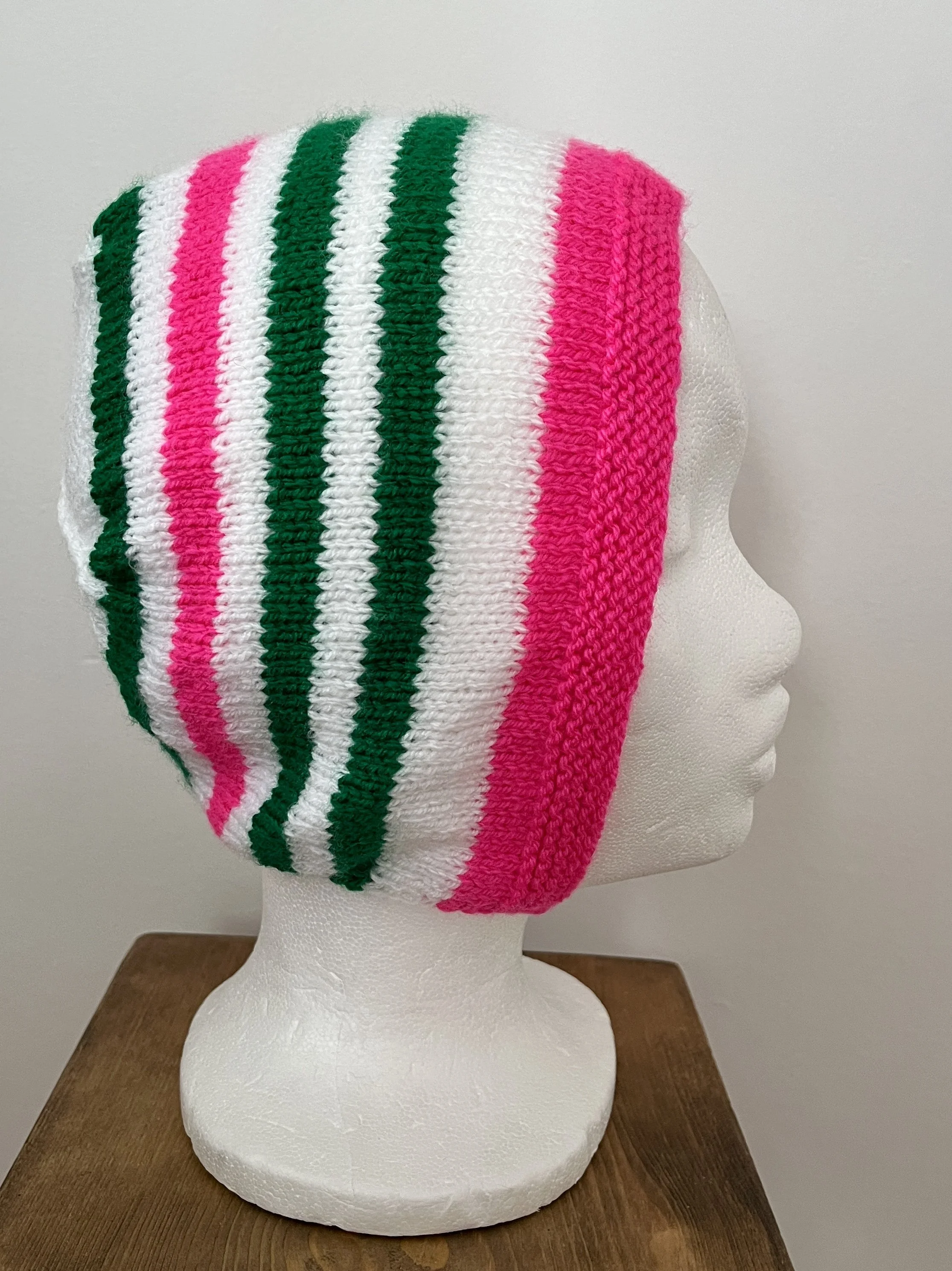 Fun bright striped bonnet