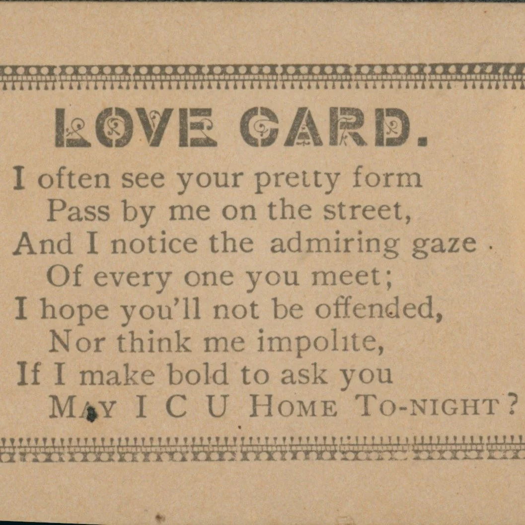 It's the 1800s, and you're out for a promenade, acting as your sister's chaperone, when a lovely young lady catches your eye. You steal glances as you walk past each other. You can't approach her as social etiquette forbids you to approach a single l