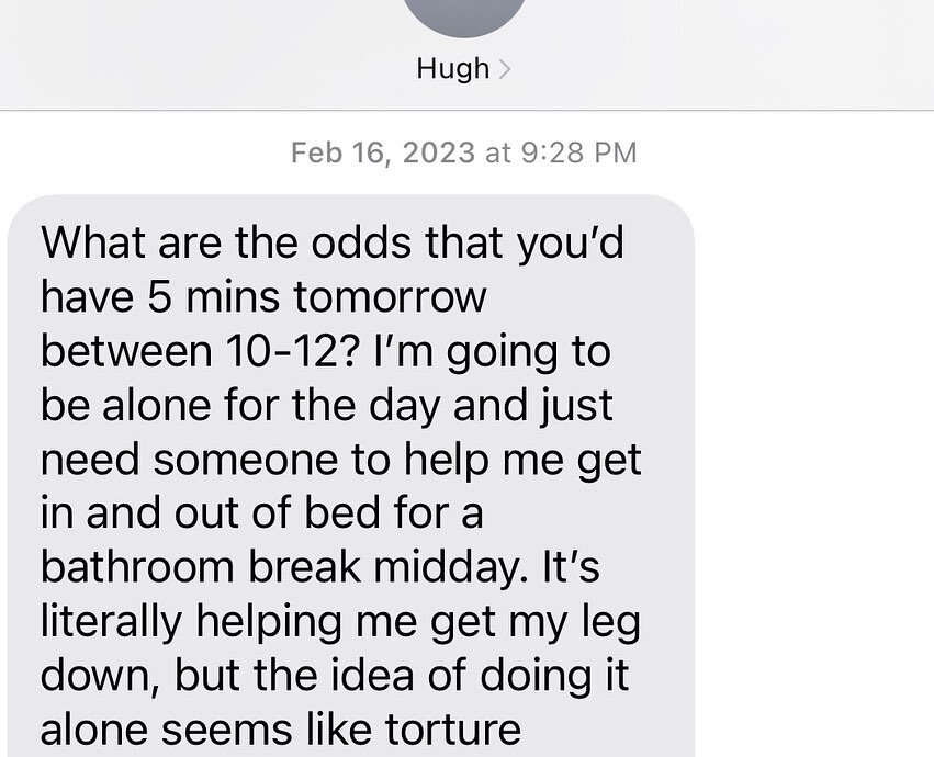 One year ago today. Hugh texted me asking for a quick favor the next day. To stop over &amp; help him. The timing was perfect. It was my day off.

It was the last time I&rsquo;d see my brother.

We talked about life and how we both were doing. We lau