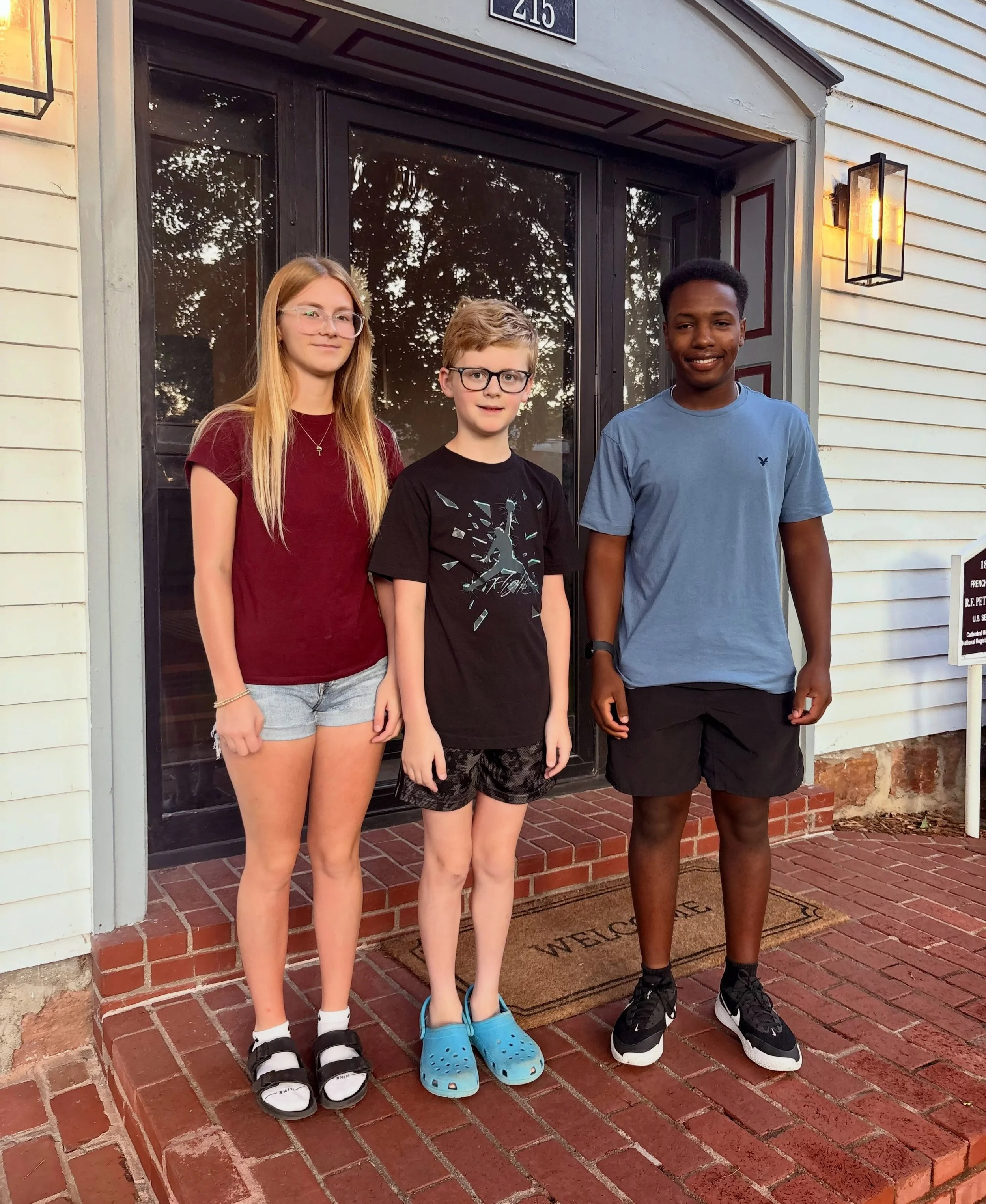 The Weber crew!

Hudson - 2nd year / first at @elevationcollegeclt
Wilson - senior
Grayson - sophomore 
Anderson - 6th

It&rsquo;s gonna be a great year! 🙏🏻🙌🏻 Lord, be with them.