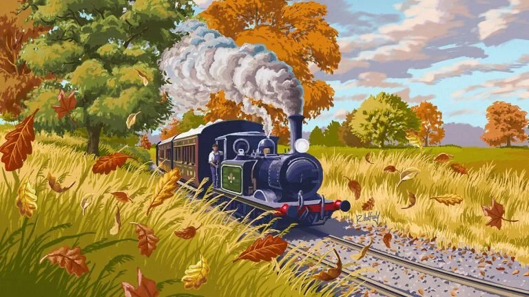 Kent and East Sussex Railway by Elvey Farm Kent