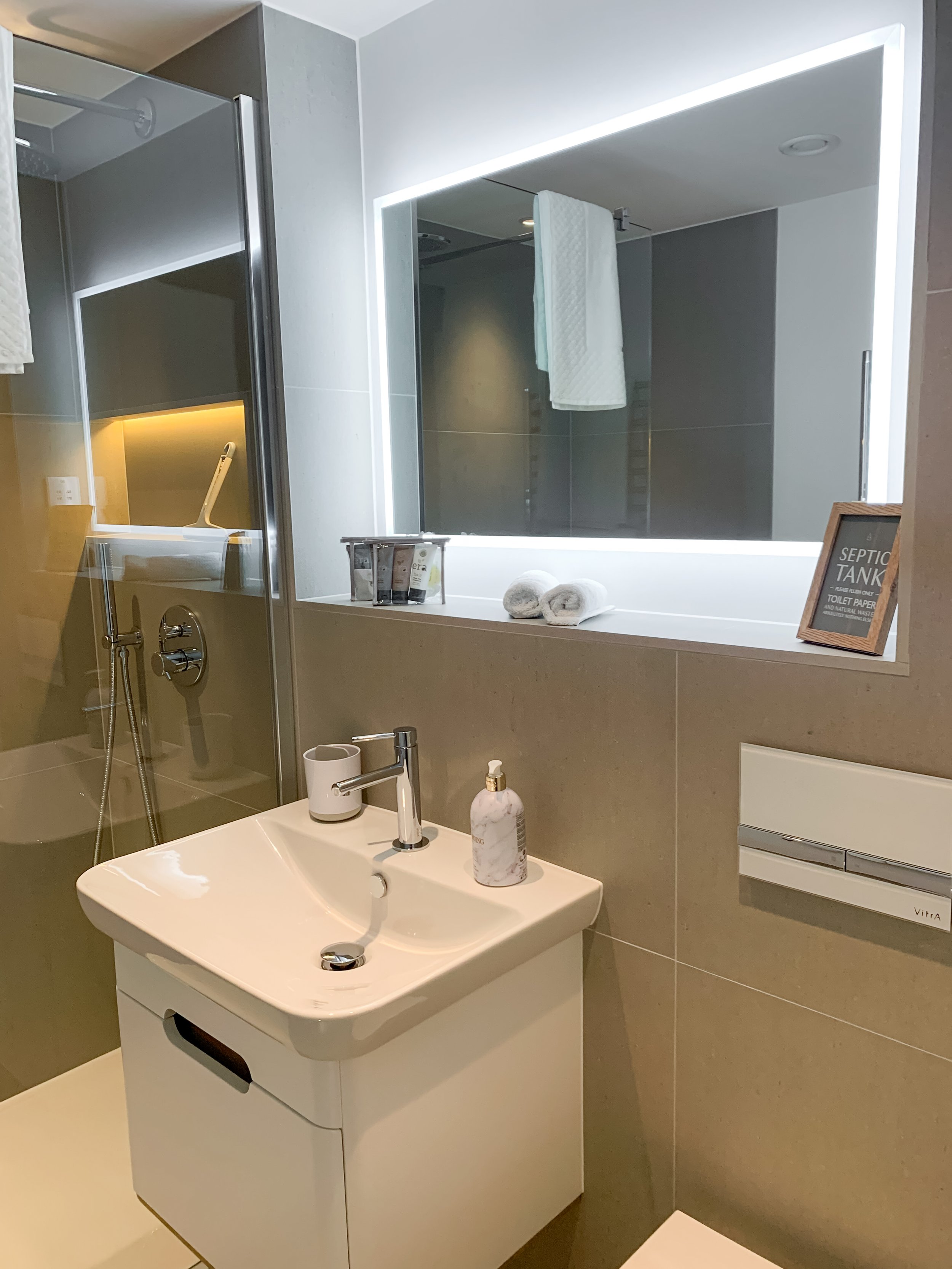 Modern Bathroom in newly refurbished suites