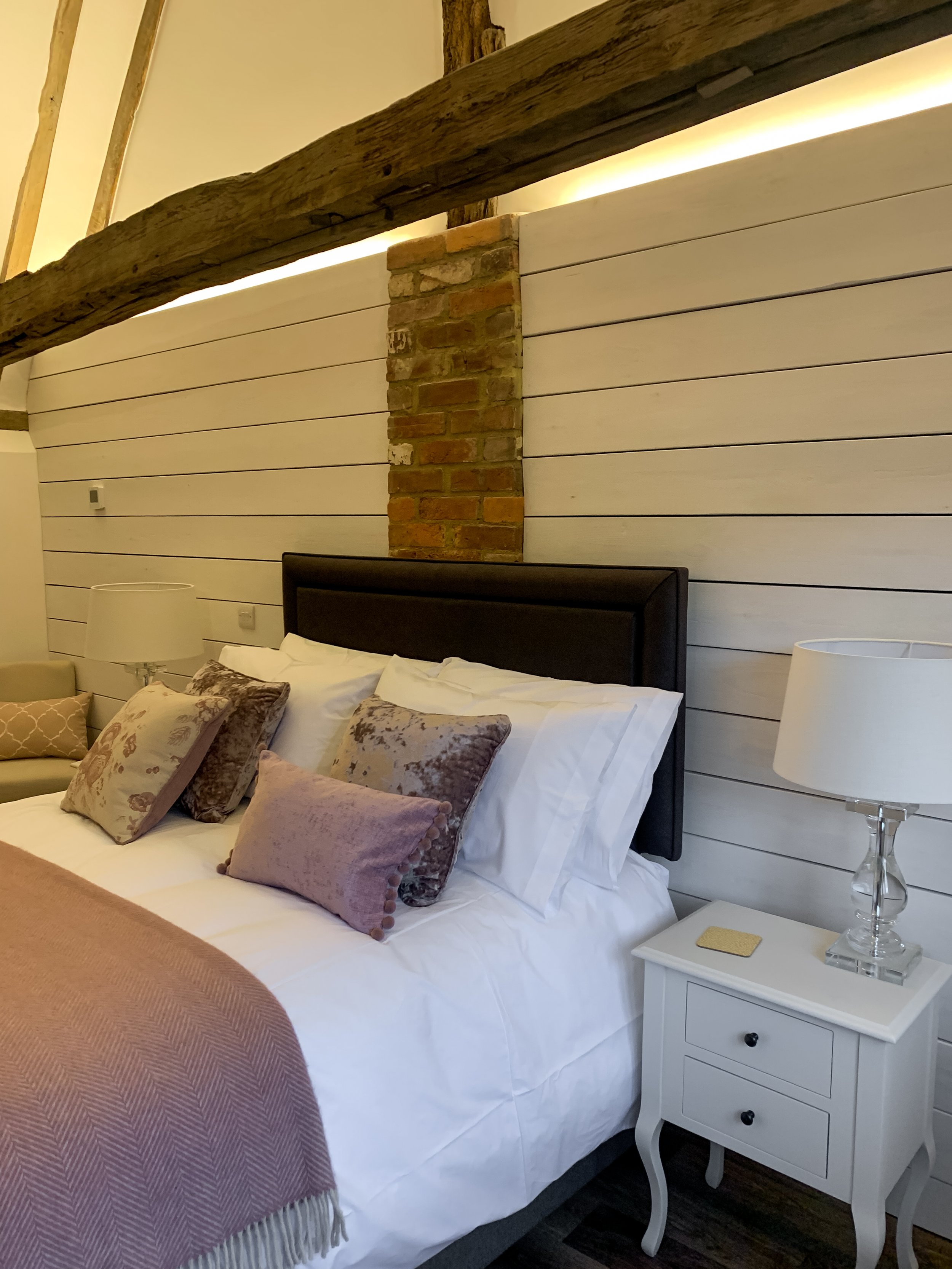 Comfortable, modern bedrooms in the suites at Elvey Farm Country Hotel