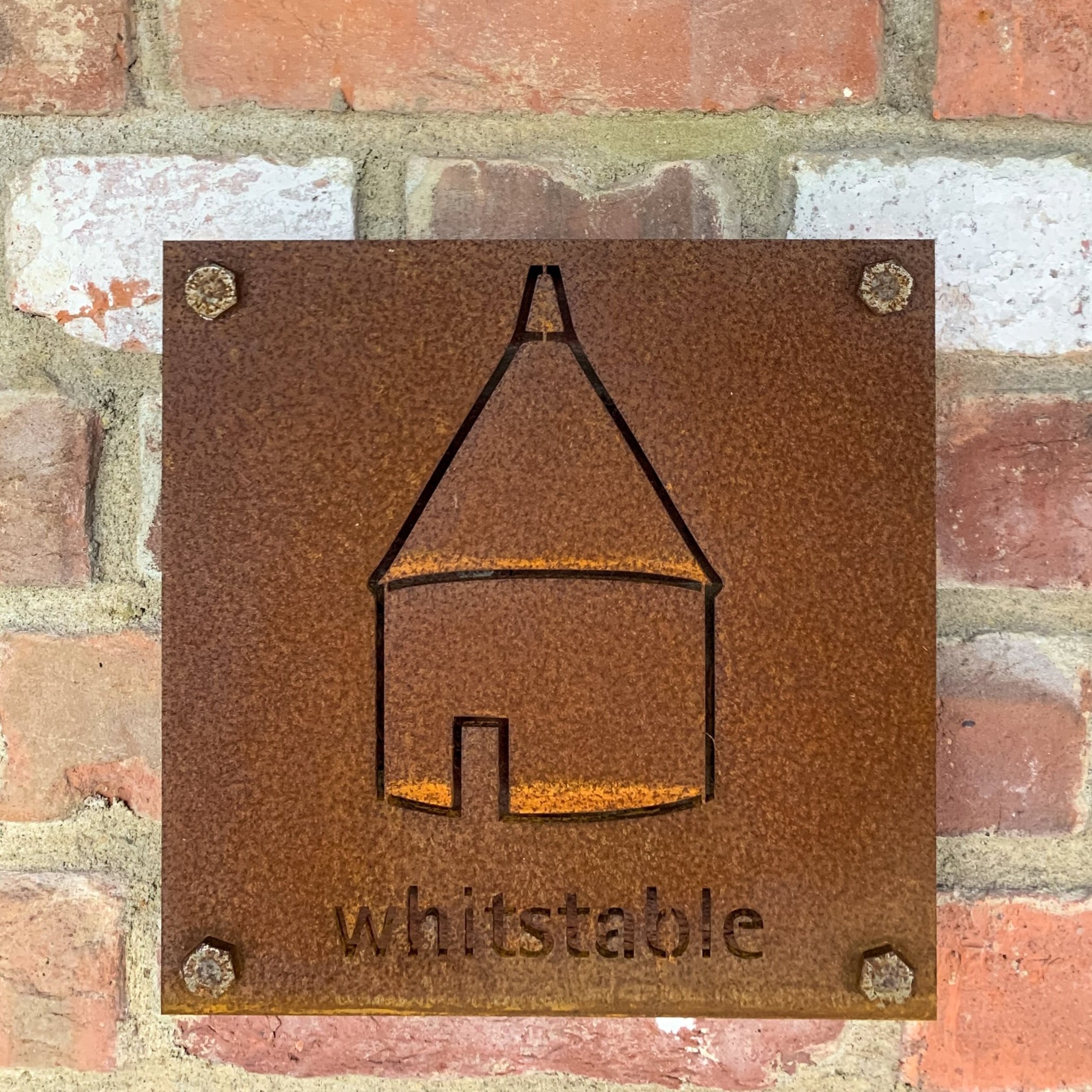 Corten Room Sign for Whitstable Suite at Elvey Farm Kent