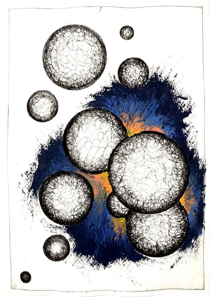 Drypoint and Oil Paint, 2021