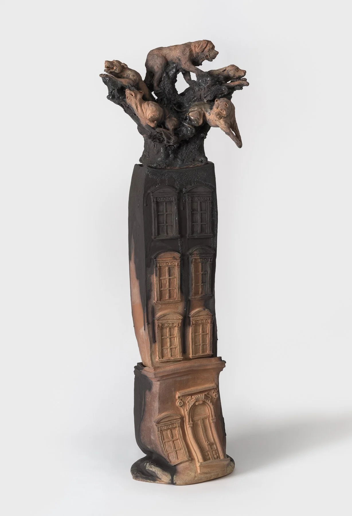 Staffordshire Plume.  Ceramic.  44 x 15 x 12."  2026.