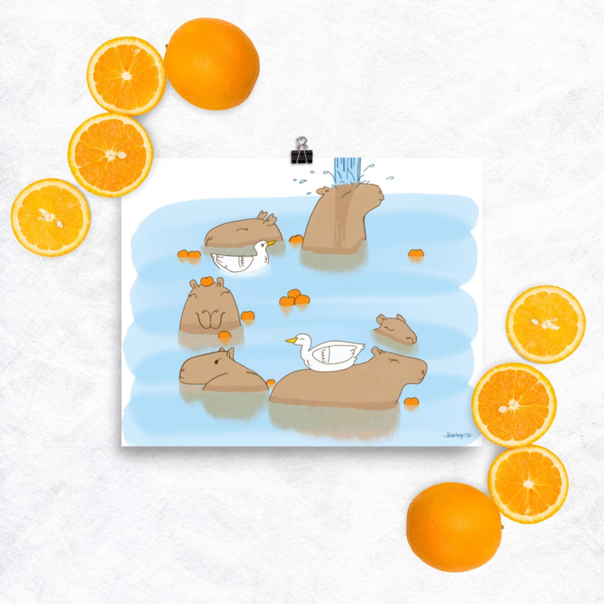 Capybara Bath Print