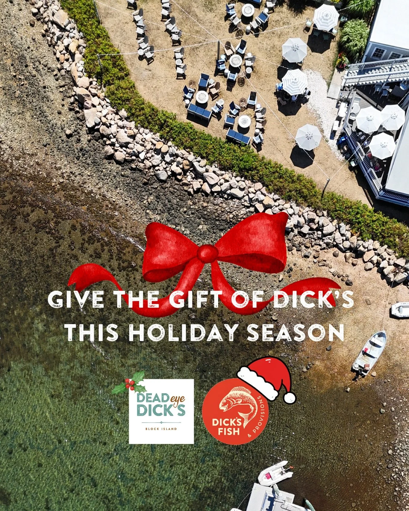 Summer comes fast, so send some sunshine early. 

A Dick&rsquo;s Gift Card is the perfect way to warm up someone&rsquo;s holidays.

Redeemable at both Dead Eye Dick&rsquo;s and Dick&rsquo;s Fish.

🎣 🎄 ➡️ Purchase at the link in our bio.