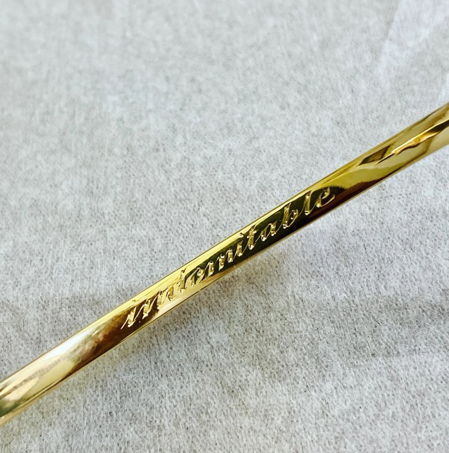 Hand engraved &ldquo;indomitable&rdquo; ⚡️ #handengraved #bracelet