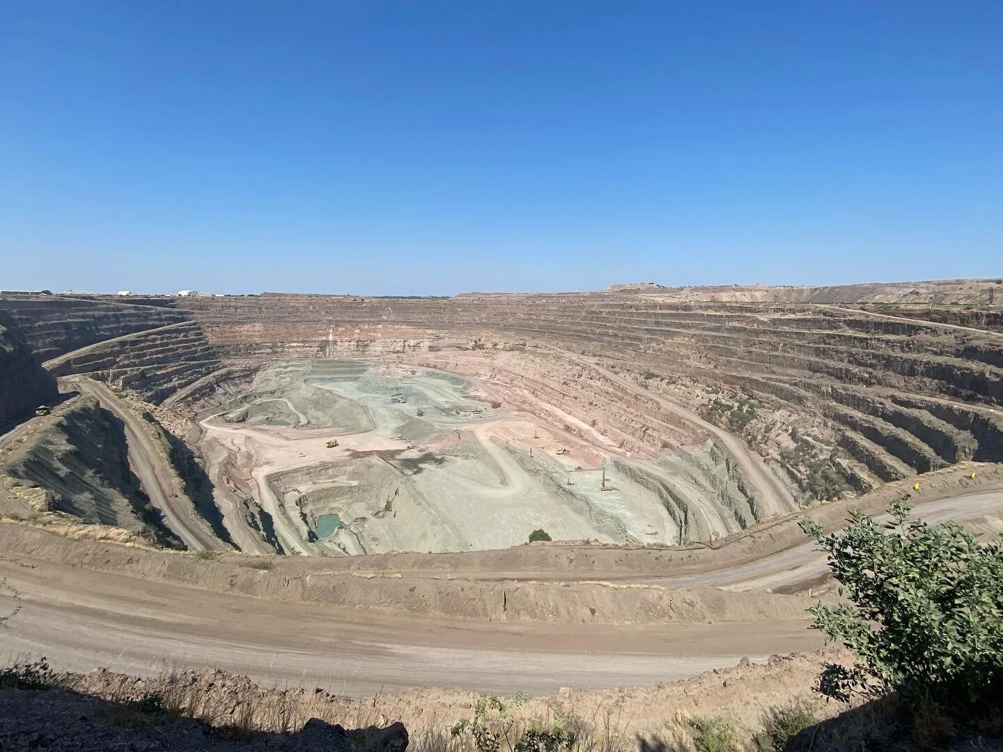 The pit at the Orapa mine, the oldest mine in Botswana. The vast majority of diamonds mined here are for industrial use, only a tiny fraction of the diamonds found are gem quality.  My client doesn&rsquo;t need to worry about the where and how, but I