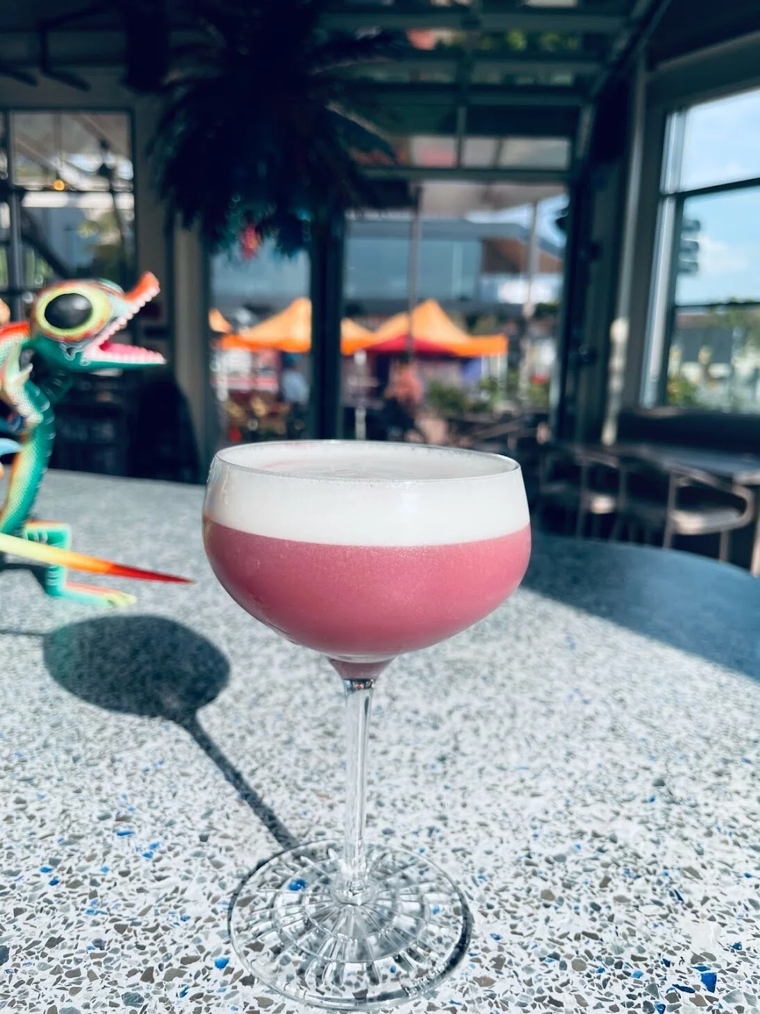 Like Fine Wine Cocktail made with Haymans Gin Sour, Ground Effect, Cabernet Sauvignon