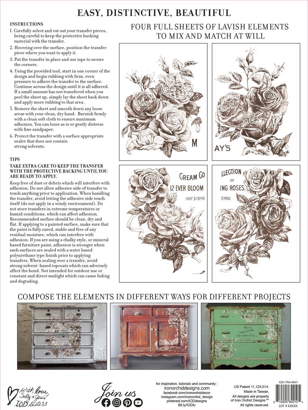 May's Roses IOD Transfer NEW!!! — The Painted Home