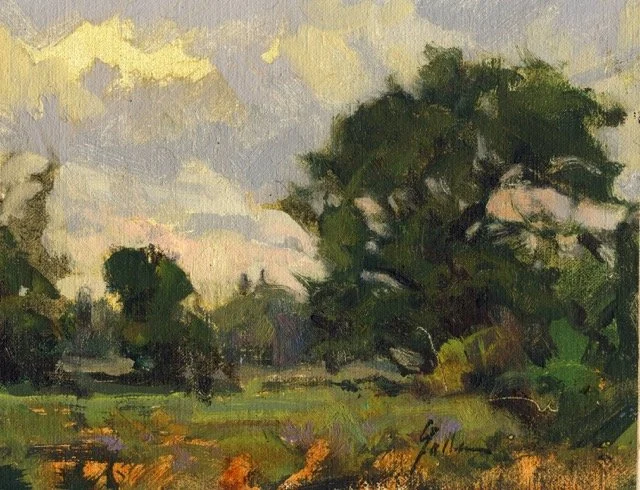 "Rain in the Meadow" 9x12 (France) - 2012