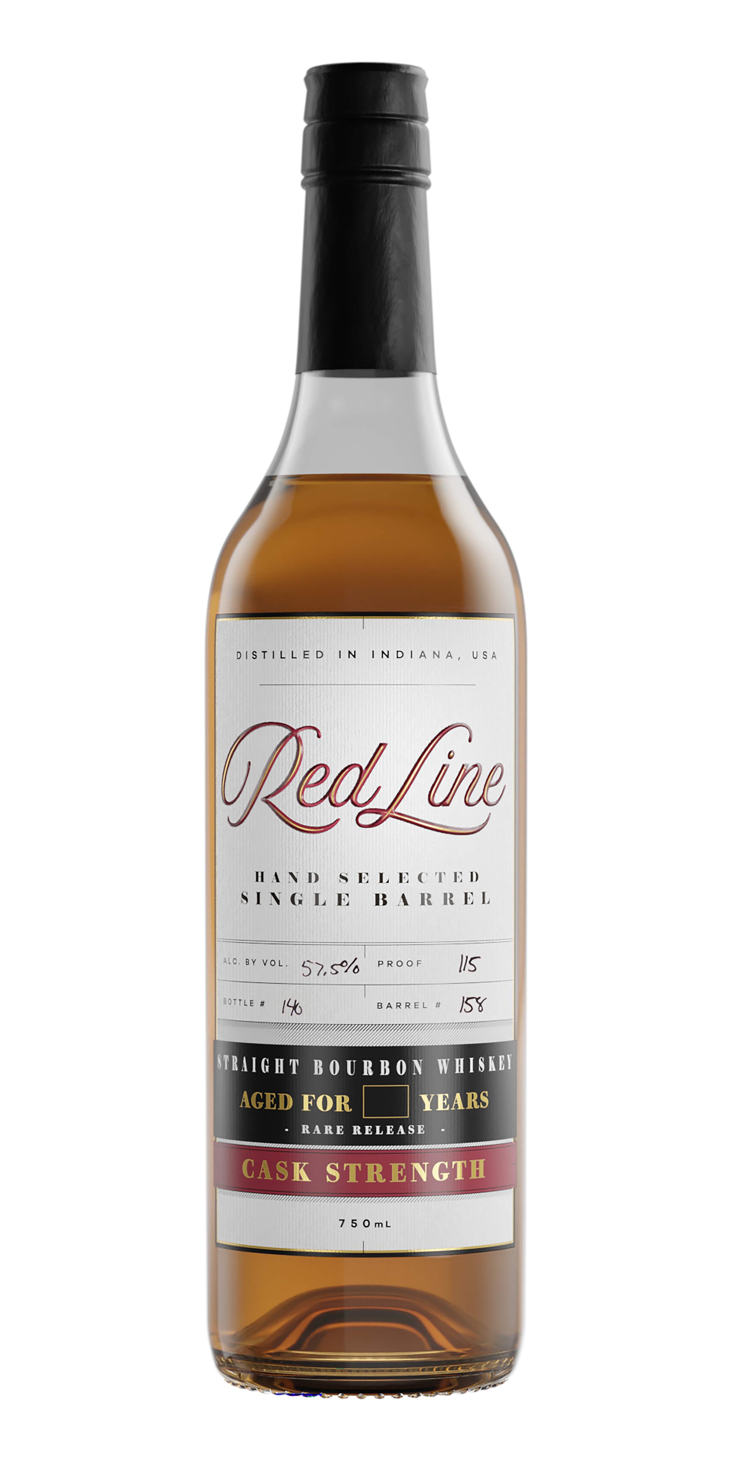 CASK STRENGTH SINGLE BARREL STRAIGHT BOURBON WHISKEY — RED LINE WHISKEY CO.