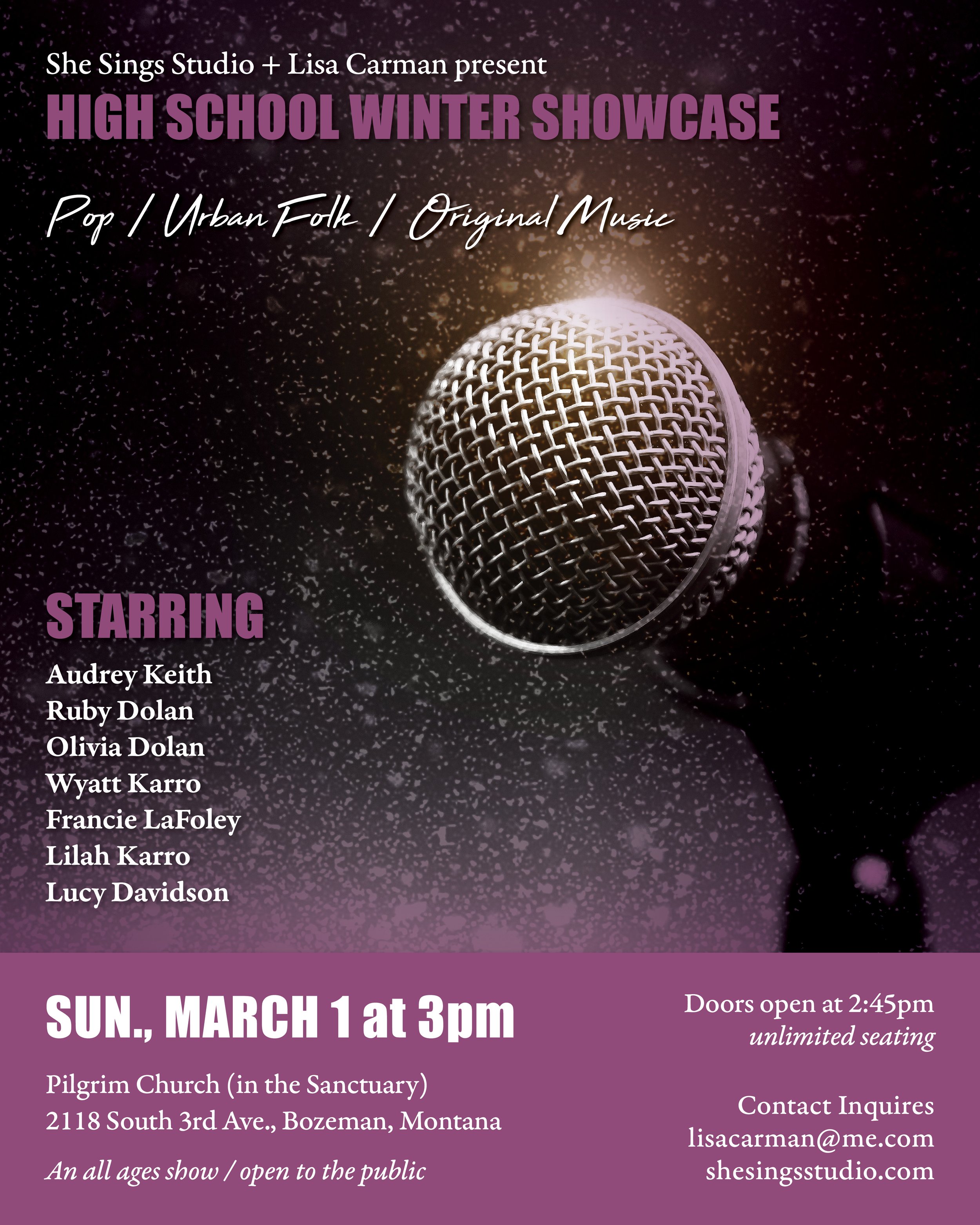 High School Winter Showcase March 1, 2026