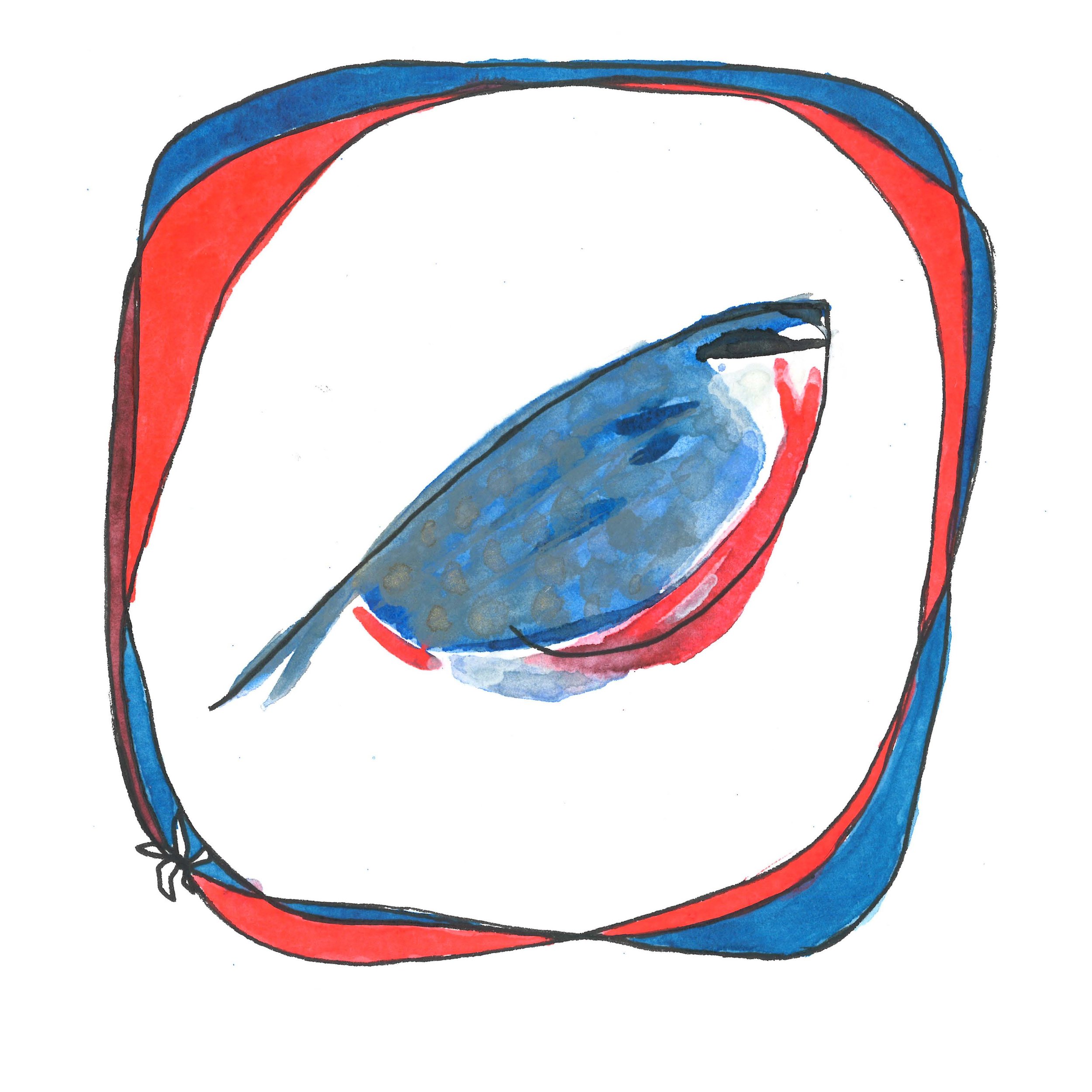 nobody owns the hearts of birds (nuthatch) - SOLD