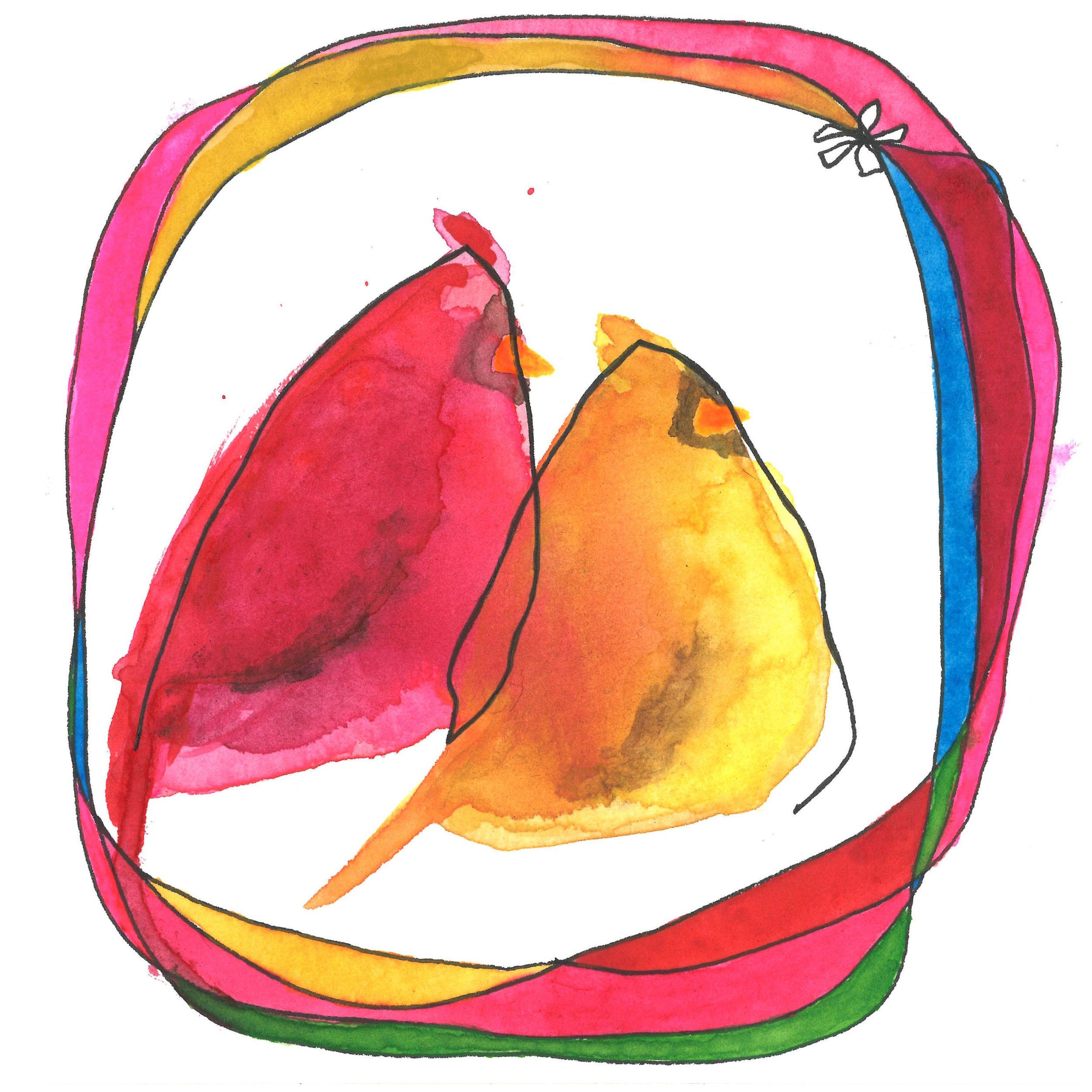 I came to sing (cardinal pair) - SOLD