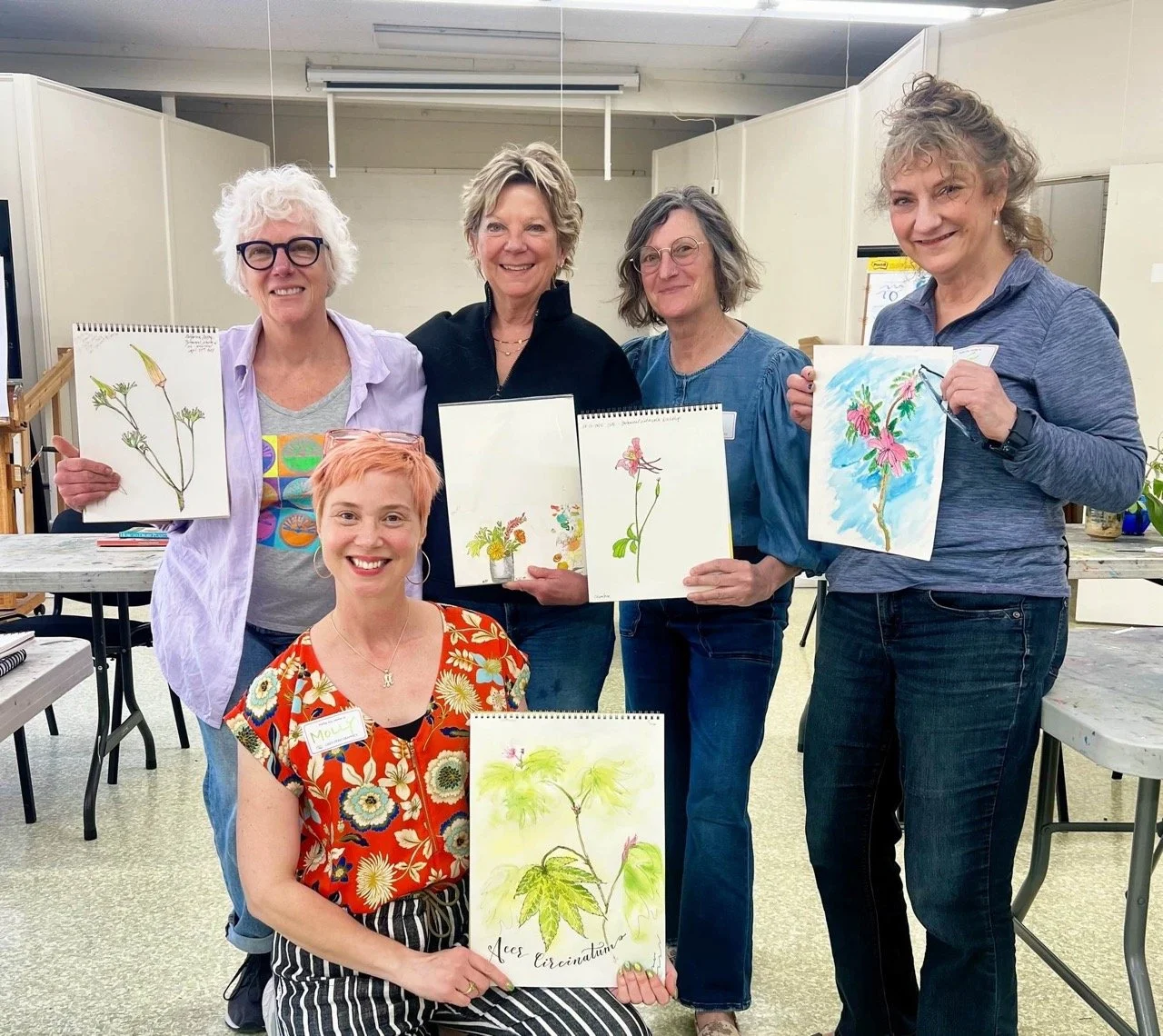 Botanical Illustration workshop at Oregon Art Center in Portland, Or.