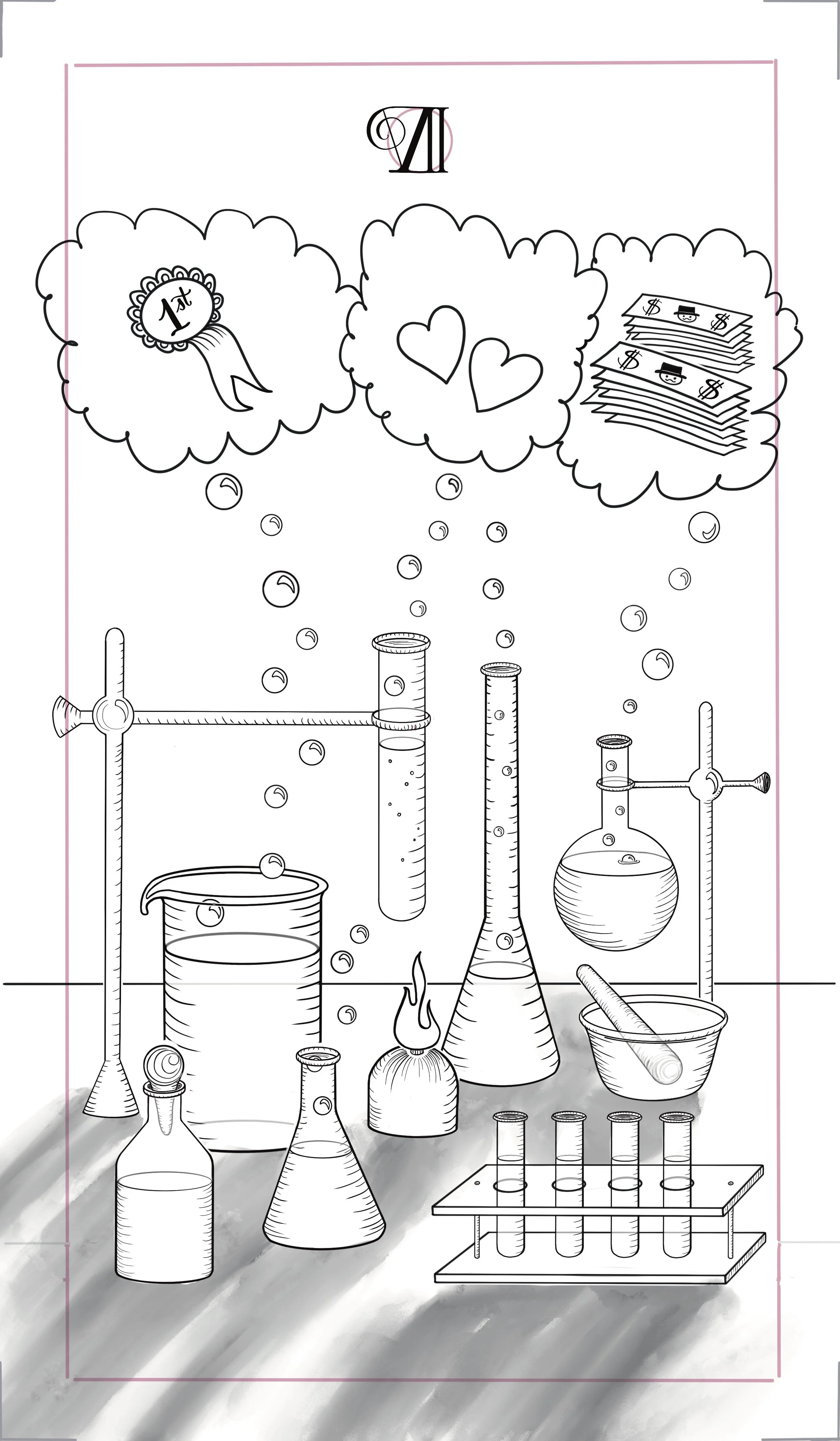 Hand-drawn linework in Procreate