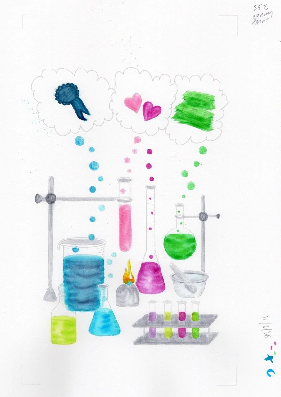 Watercolor illustration of the lab