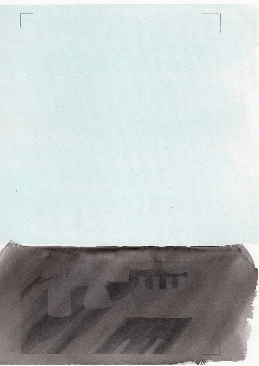 Watercolor background and table