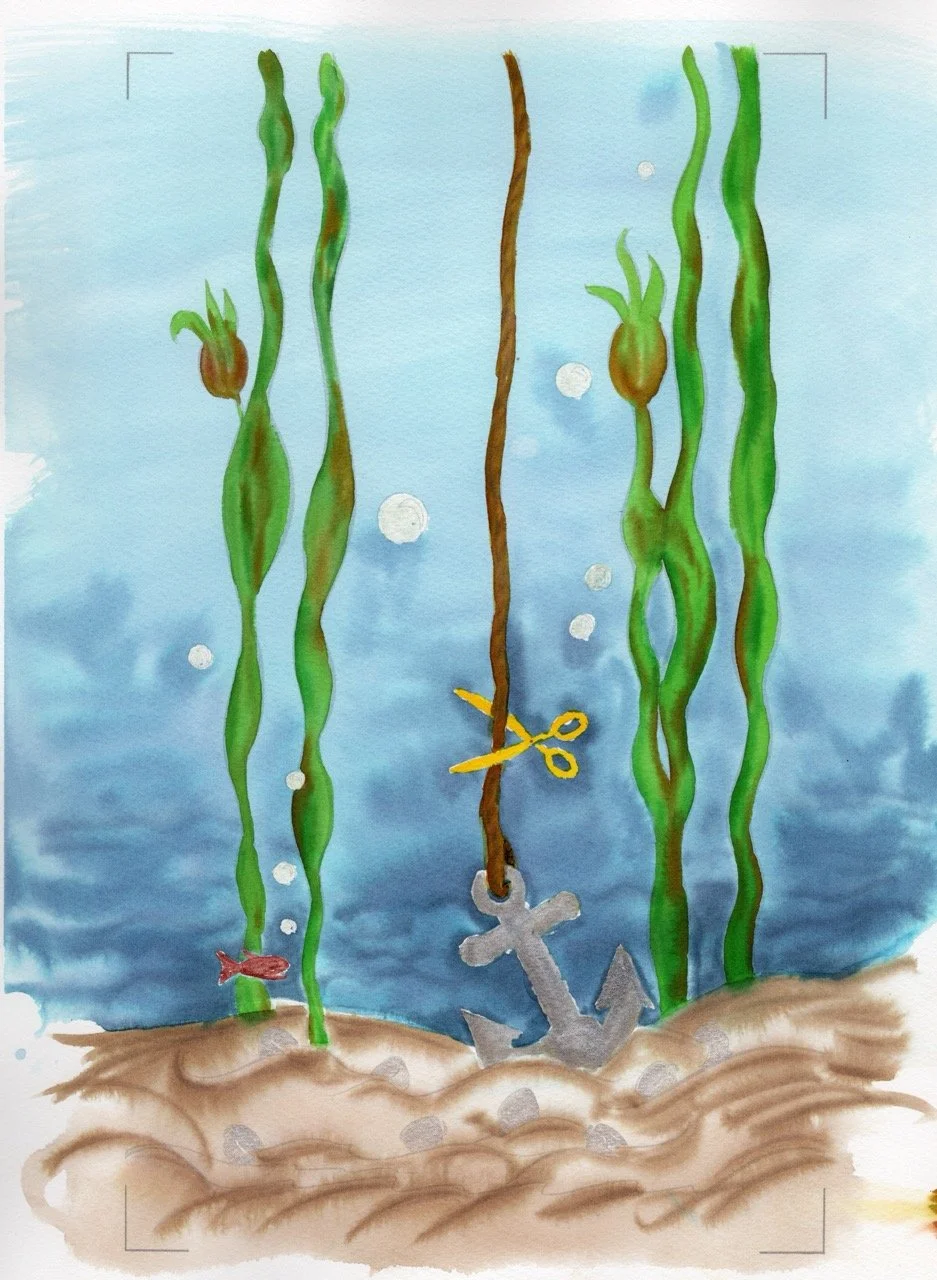 Watercolor painting, scanned