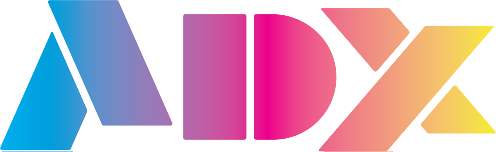 ADX logo in blue, magenta, and yellow.