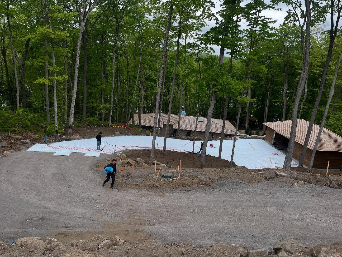 Foam is laid out for the first stages of our massive driveway pour. Radiant is now getting installed and we will be pouring the first section next week ⚔️