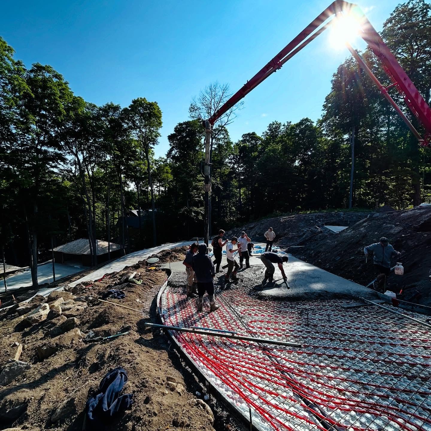 Last section (6 of 6) of the crazy driveway in the making. Professional video of the final product incoming 🔥 #ottawa #ottawaconstruction #stampedconcrete #ontarioconcrete #worldofconcrete