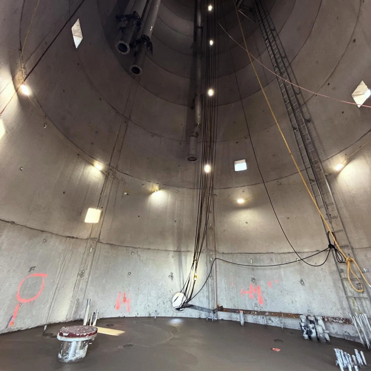 Water tower ground level slab #ottawacontractor #worldofconcrete