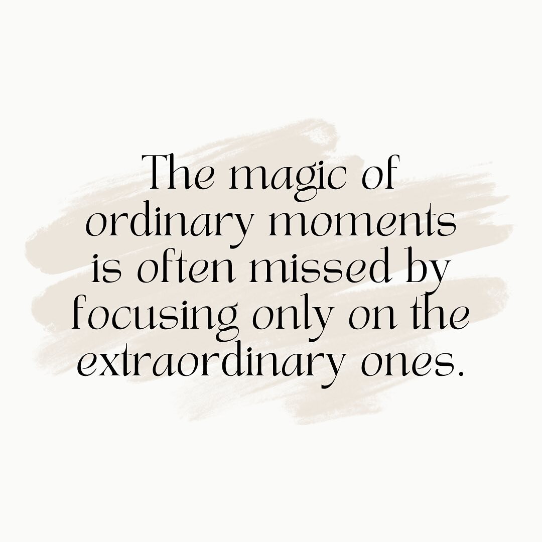 Find yourself chasing heightened experiences or special moments? Maybe its the unplanned and unnoticed pieces of our day that really fill us up. Getting caught in comparison or future planning can undermine happiness. Of course having things to look 