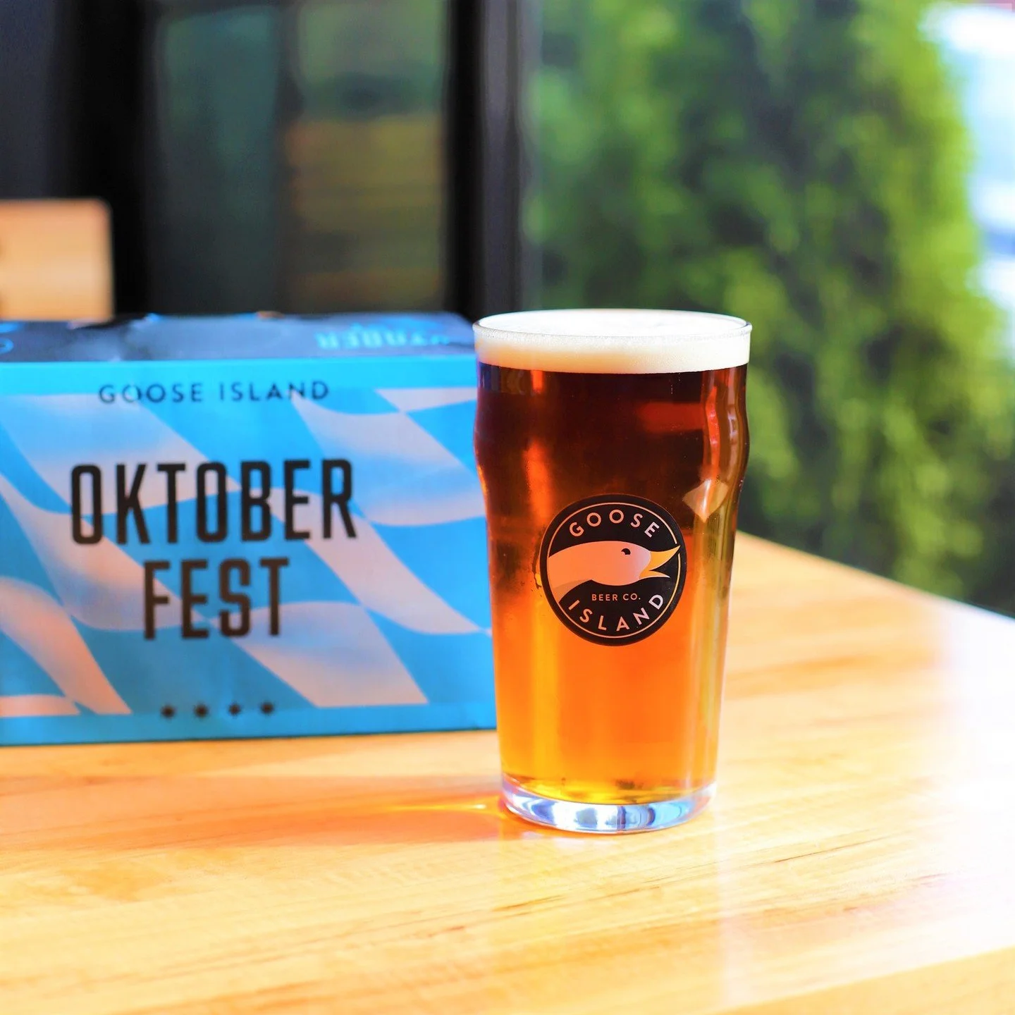 Now on draft: Goose Island Oktoberfest. Brimming with notes of toasted malt and freshly baked rye bread. This light-bodied German Lager is clean and crisp with a fine noble hop character and mild earthy bitterness that is the hallmark of Hallertau Ho