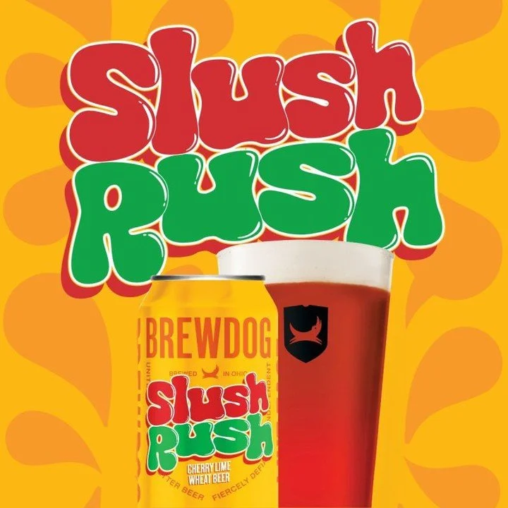 $3 Can Special - while supplies last: BrewDog Slush Rush. A fruity and bold American wheat ale with an upfront blend of juicy cherry and tart lime flavors.
