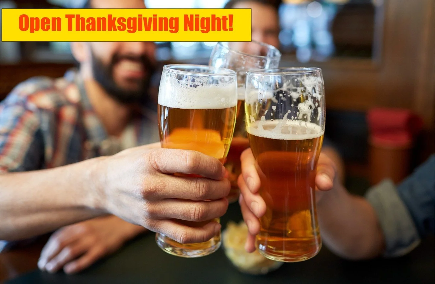 One week from today: the bar is open on Thanksgiving Night! After you enjoy turkey with the fam, or your annual Friendsgiving feast, stop by Mac's for post-dinner cocktails! NFL on the TVs, drink deals, and more!