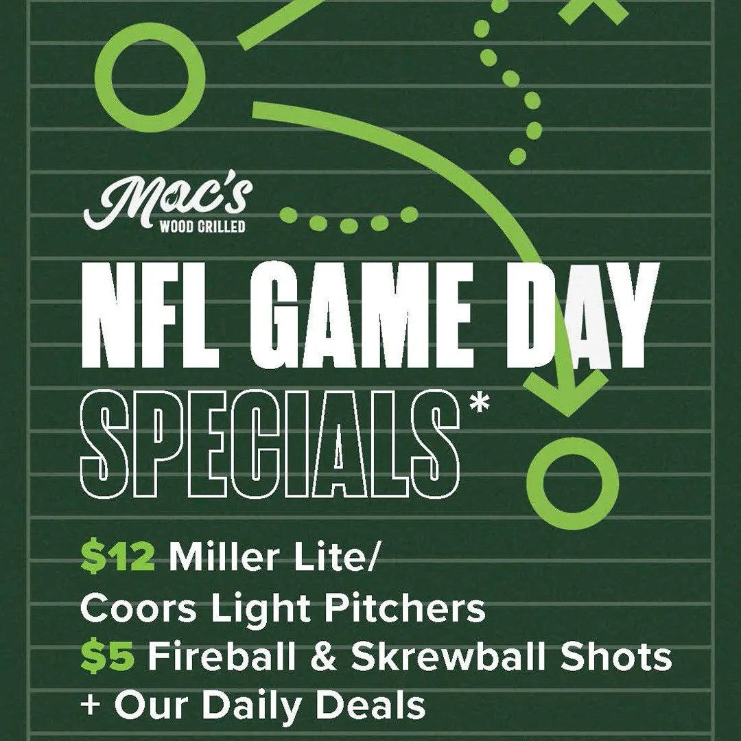No Bears today, but we&rsquo;ve still got a ton of football to watch, with a plethora of teams in the hunt for a playoff berth. $12 Miller/Coors pitchers, $5 Skrewball/Fireball shots + our daily deals. We open at 11 a.m.
