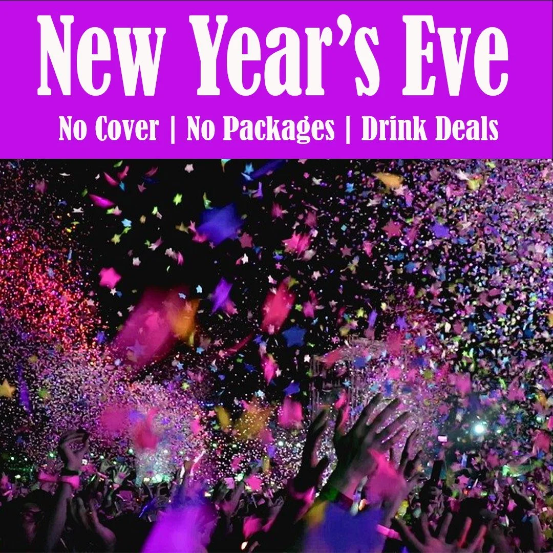 NYE 2026 is 9 days away!  We&rsquo;re skipping all the pricy packages, we never charge a cover + drink deals all day. We&rsquo;re opening at 11 a.m. - Bowl Games all day and night,  including the primetime Cotton Bowl, where the Ohio State Buckeyes t