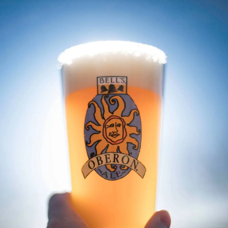 Now on draft: Bell's Oberon Ale. Seasonal wheat ale fermented with Bell's signature house ale yeast, mixing a spicy hop character with mildly fruity aromas. The addition of wheat malt lends a smooth mouthfeel, making it a classic summer beer. Made wi