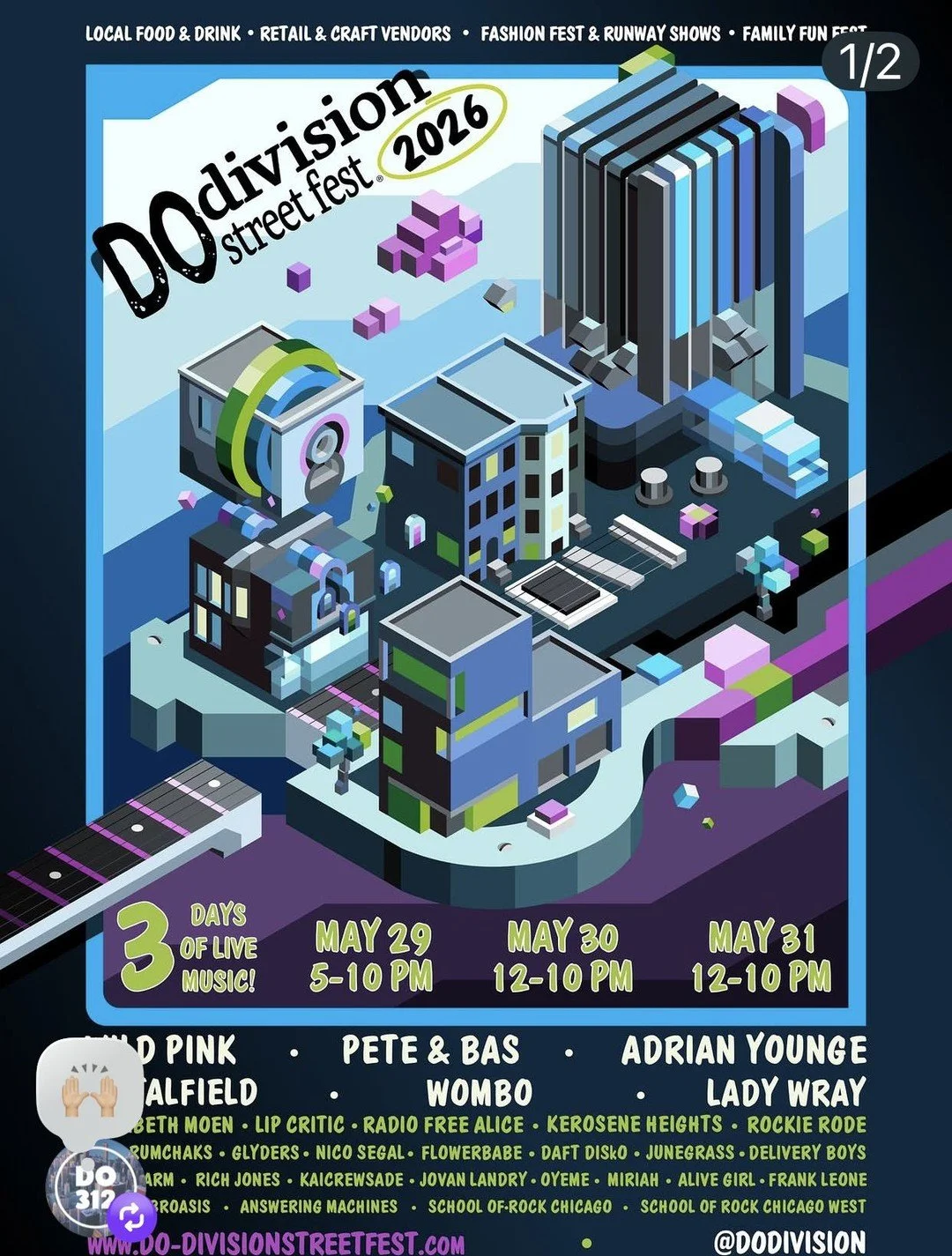 Save the Dates: The Do Division Street Fest 2026 runs May 29&ndash;31 with music curated by the Empty Bottle and Subterranean! The 2026 lineup includes Wild Pink, Elizabeth Moen, Adrian Younge, Wombo, and Radio Free Alice, amongst others, offering a 