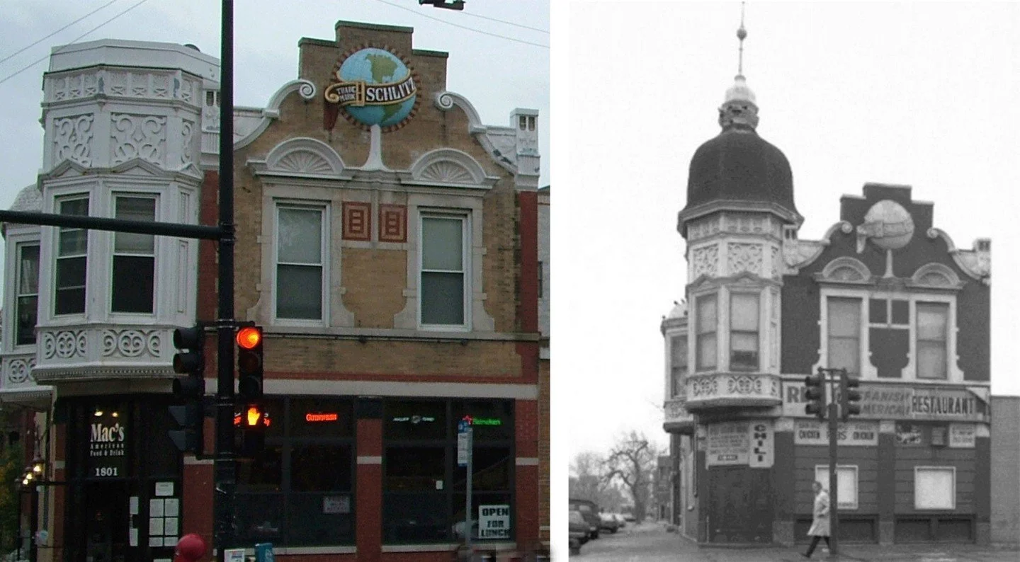 You may have heard that Schlitz brewed it's last batch on May 23 (but Pabst says the beer is on indefinite hiatus so you never know). Photo: the building we call home from the 1970s is on the right, and in the early Aughts when the bar was known as M
