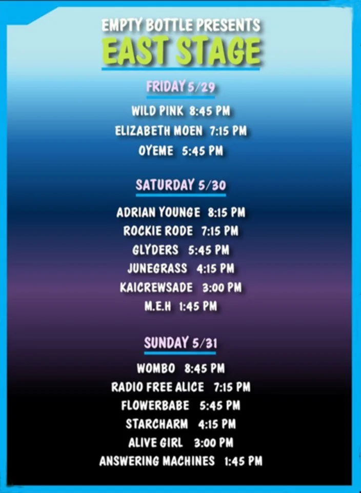 THIS WEEKEND! The Do Division Street Fest runs today through Sunday with music curated by the Empty Bottle and Subterranean! The 2026 lineup includes Wild Pink, Elizabeth Moen, Adrian Younge, Wombo, and Radio Free Alice, amongst others.  Come on thro