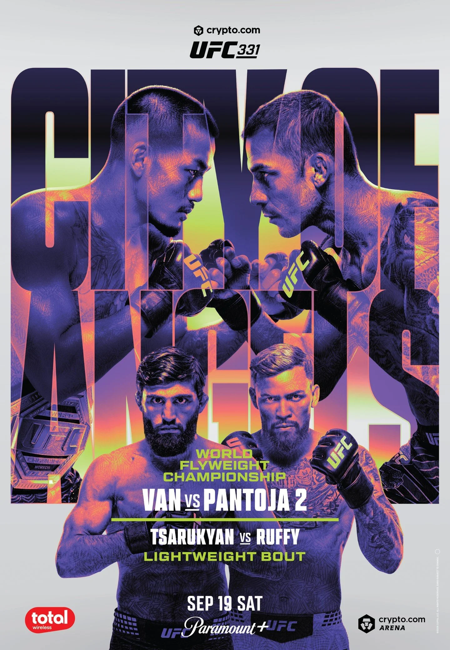 Save the date: UFC 331 Viewing Party September 19! In the headliner, flyweight champion Joshua Van defends his belt against Alexandre Pantoja in a rematch. In the co-main Arman Tsarukyan battles Mauricio Ruffy in a five-round lightweight clash. Make 
