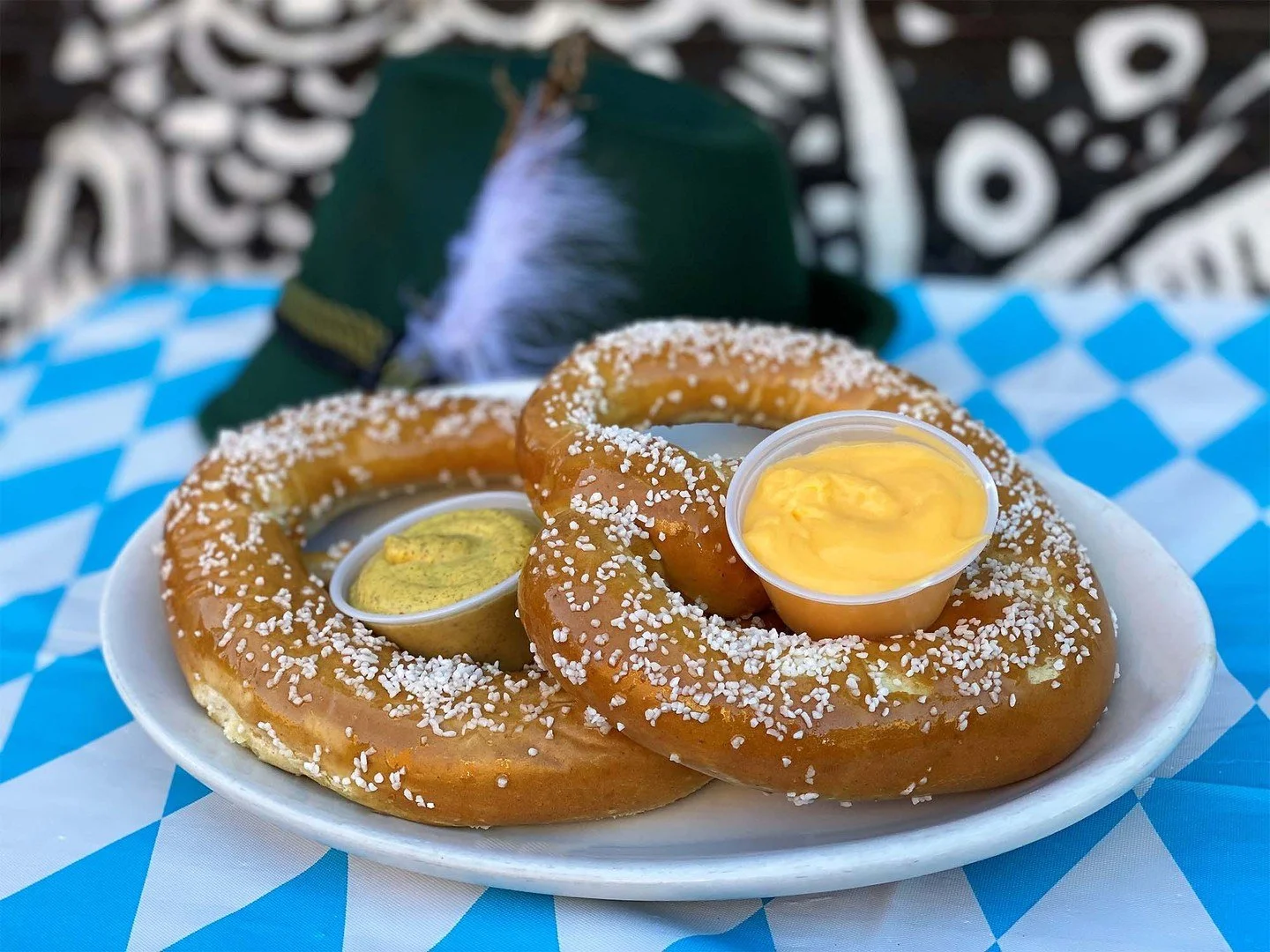Oktoberfest is coming up fast! Fest fare includes two Soft Pretzel Twists with Cheddar cheese sauce and spicy mustard and a Wood-Grilled Smoked Bacon Cheddar Brat, with caramelized onions and German mustard on a pretzel roll. Oktoberfest tappings inc