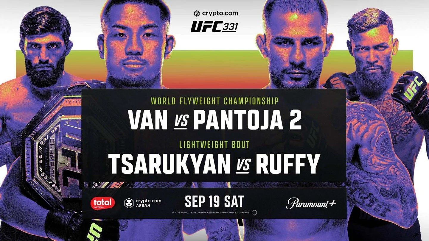 TONIGHT: UFC 331 Viewing Party @ Mac's! In the headliner, flyweight champion Joshua Van defends his belt against Alexandre Pantoja in a rematch. In the co-main Arman Tsarukyan battles Mauricio Ruffy in a five-round lightweight clash. 8 p.m. No cover.