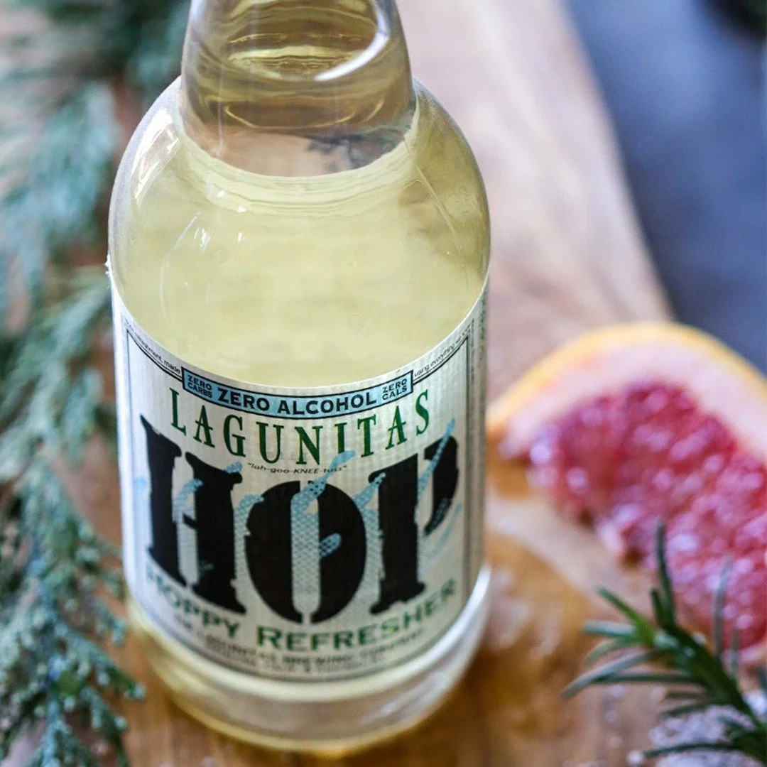 Still holding strong with Sober October, or just taking it easy? We have a lineup of NA options waiting for you, including Lagunitas Hop Water Hoppy Refresher. Crisp, zingy, and hoppily refreshing. This craft sparkling water is made using everything 