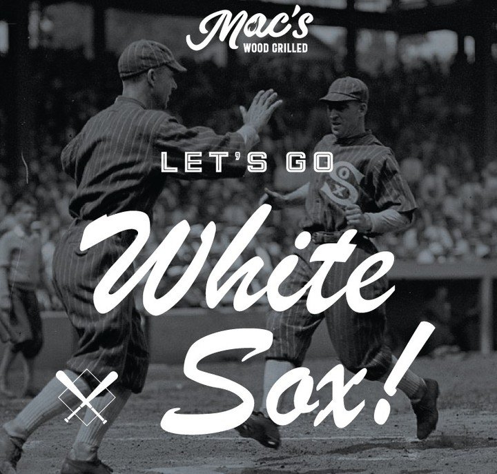 The White Sox need the W to advance! First pitch against the Guardians at 7 p.m. Daily drink deals such as $4 Paddy's, $4 Pink Whitney, $5 White Claw Mango cans and $5 Miller/Coors pints. We will be watching with sound - Let's Go White Sox! 
.
.
.
.

