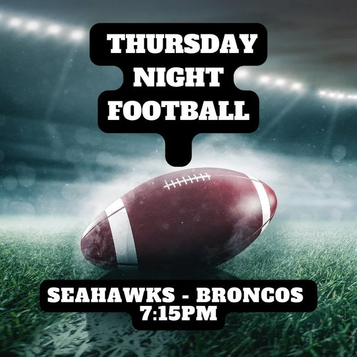 Thirsty Thursday! We'll be watching the 3-2 Seahawks battle the 3-2 Broncos at 7:15 p.m. + what might be the last Brewers-Dodgers game as the Brew Crew leads the series 3-0 (7 p.m. first pitch). $4 Paddy's, $5 Miller/Coors pints, $4 Pink Whitney, and