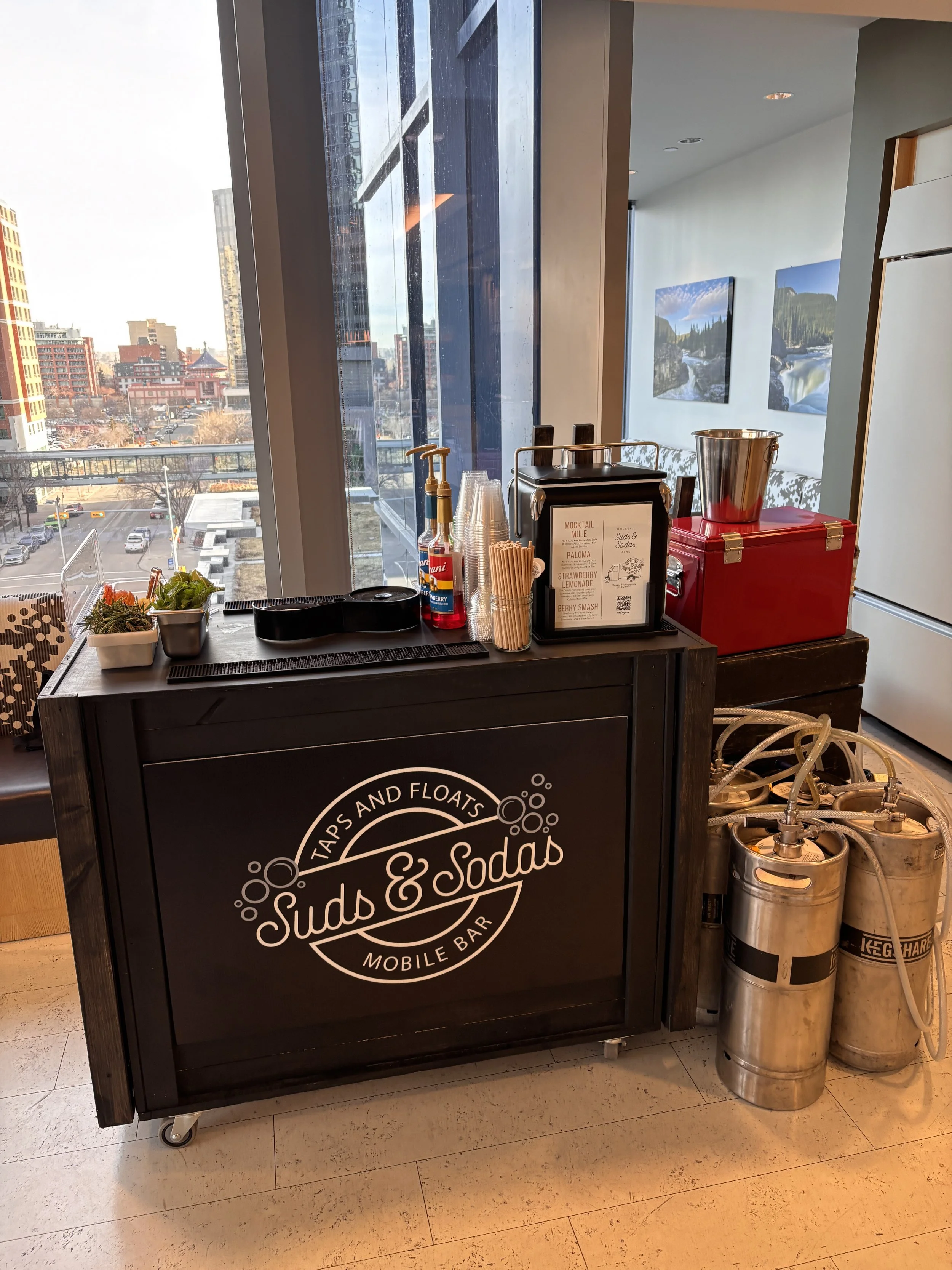 Suds & Sodas Portable Station Office Milestone