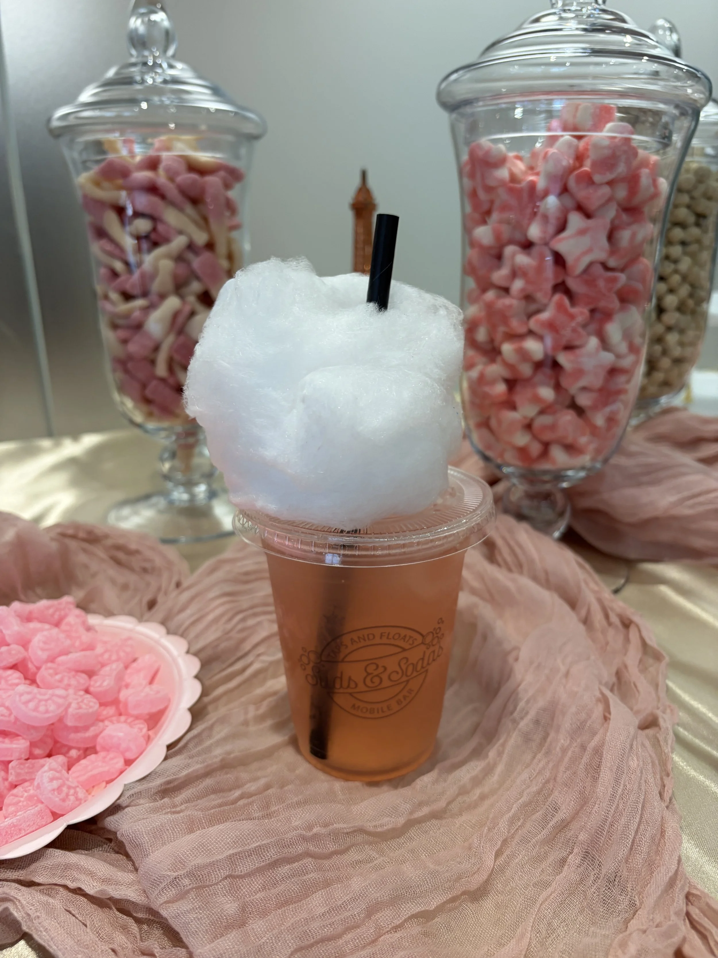 Suds & Sodas Saskatoon Lemonade + Champagne Cotton Candy